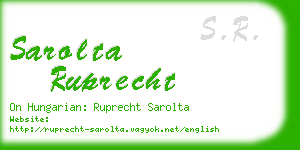 sarolta ruprecht business card